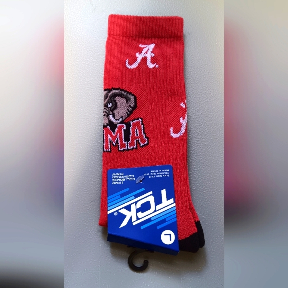 NWT TCK UNIVERSITY OF Alabama crew Socks Men's sz L